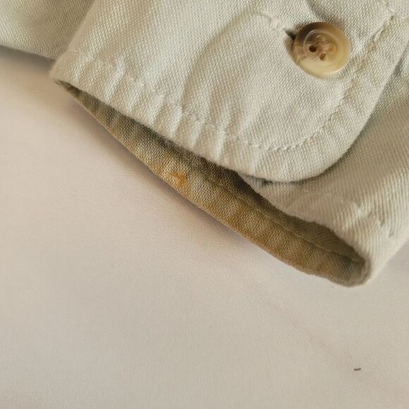 Light green linen Button up long sleeve collared shirt boys 4t dressy spring - Picture 4 of 4
